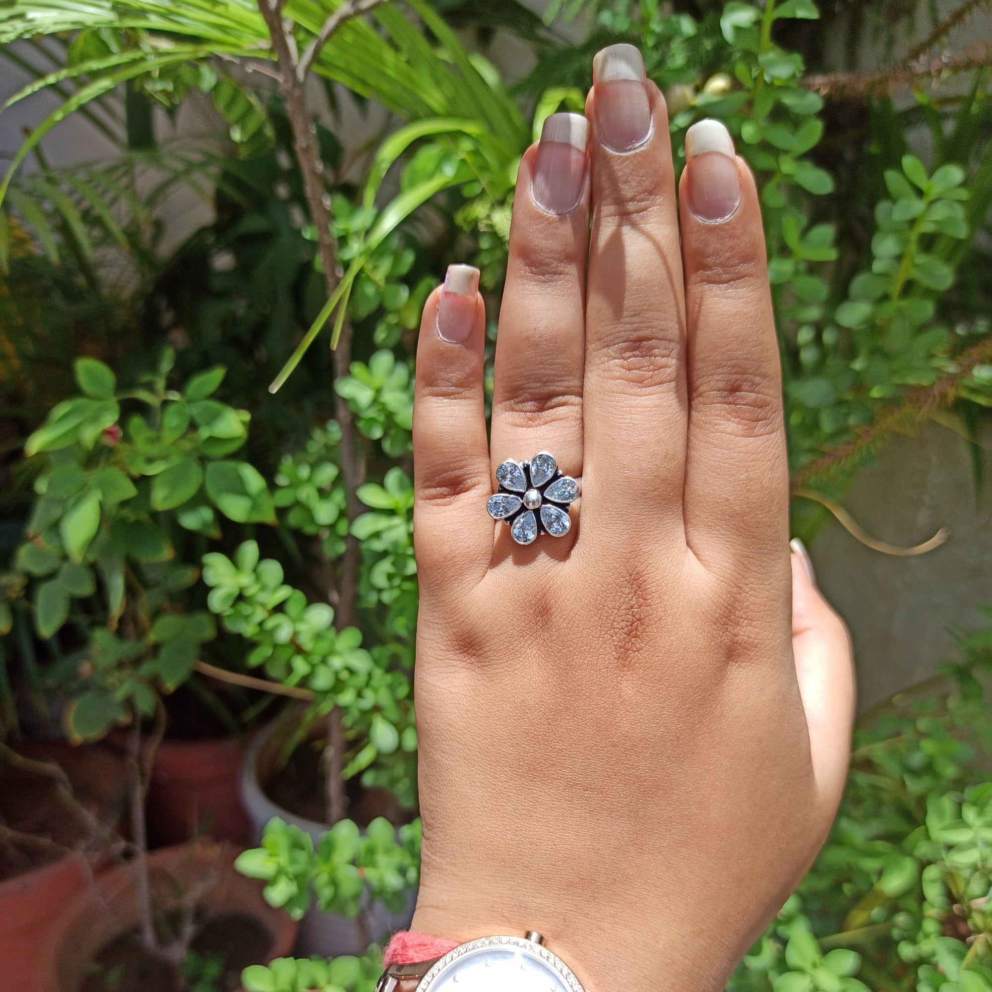 Blossom Shine Silver Ring For Women