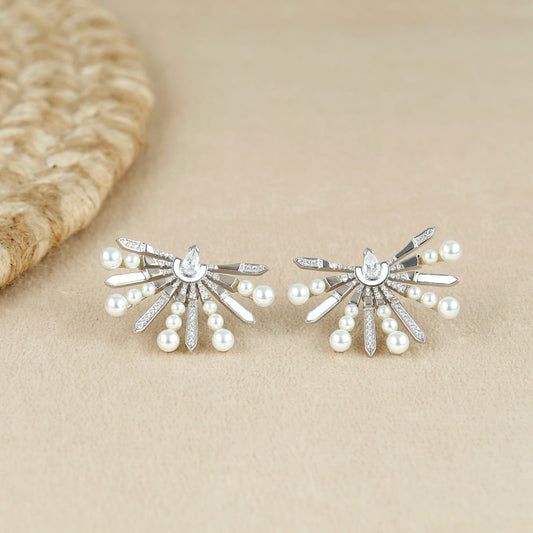 Stellar Sparkling Sterling Silver Earring