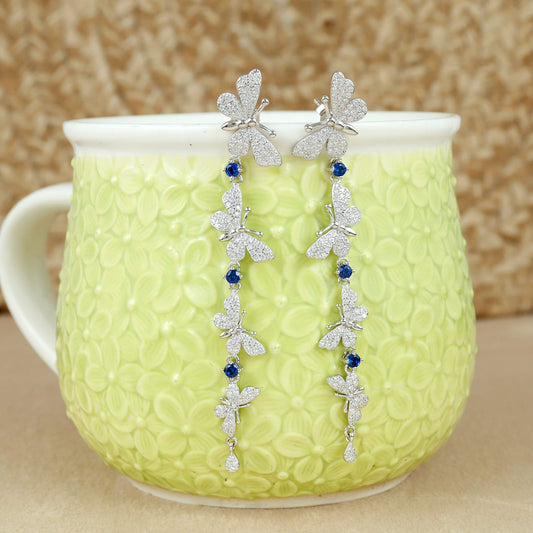 Royal Midnight Spark Silver Earrings