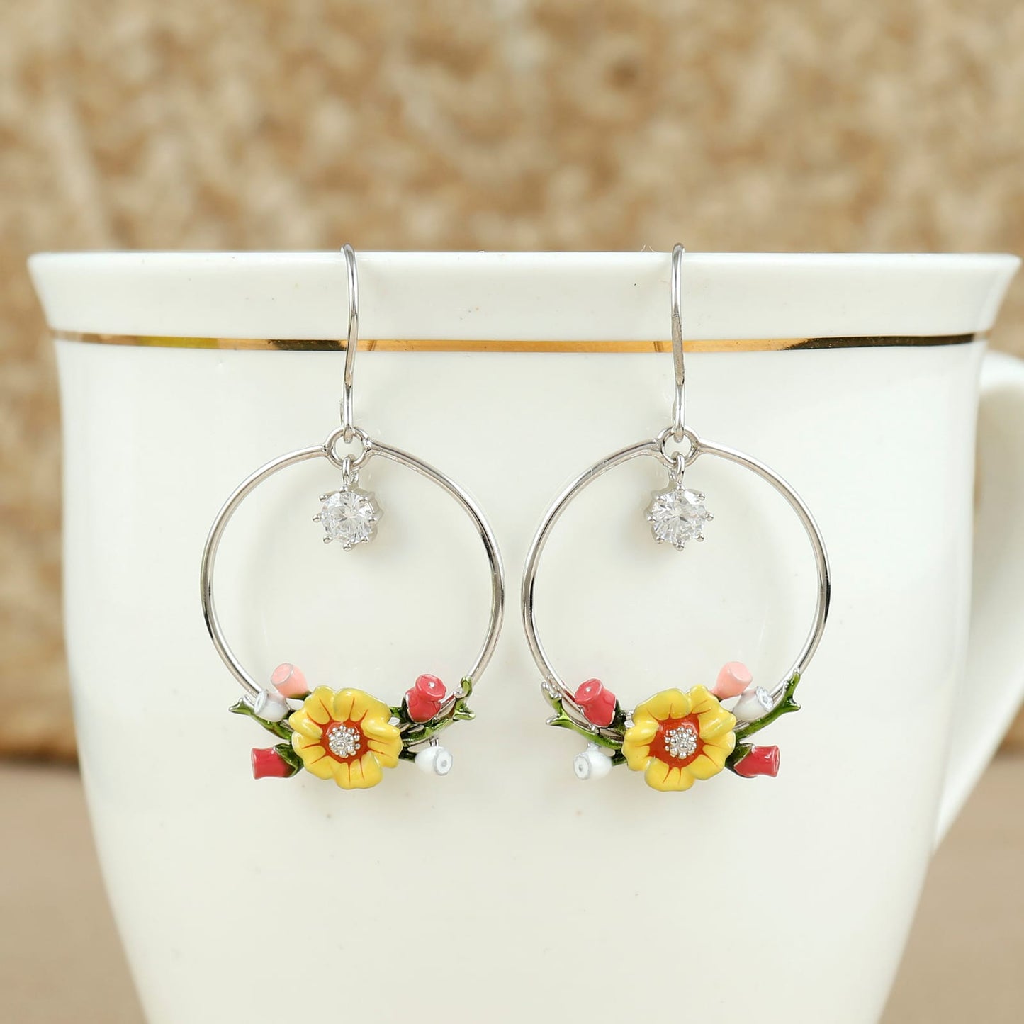 Blossom Trail Silver Earrings