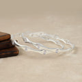 Silver Aurora Gem Bangle For Women