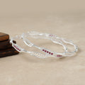 Pure Ruby Spark Silver Bangle