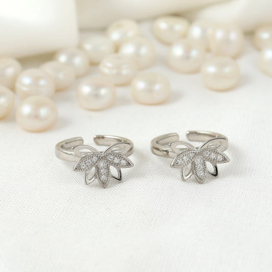 Lotus Silver Toe Ring