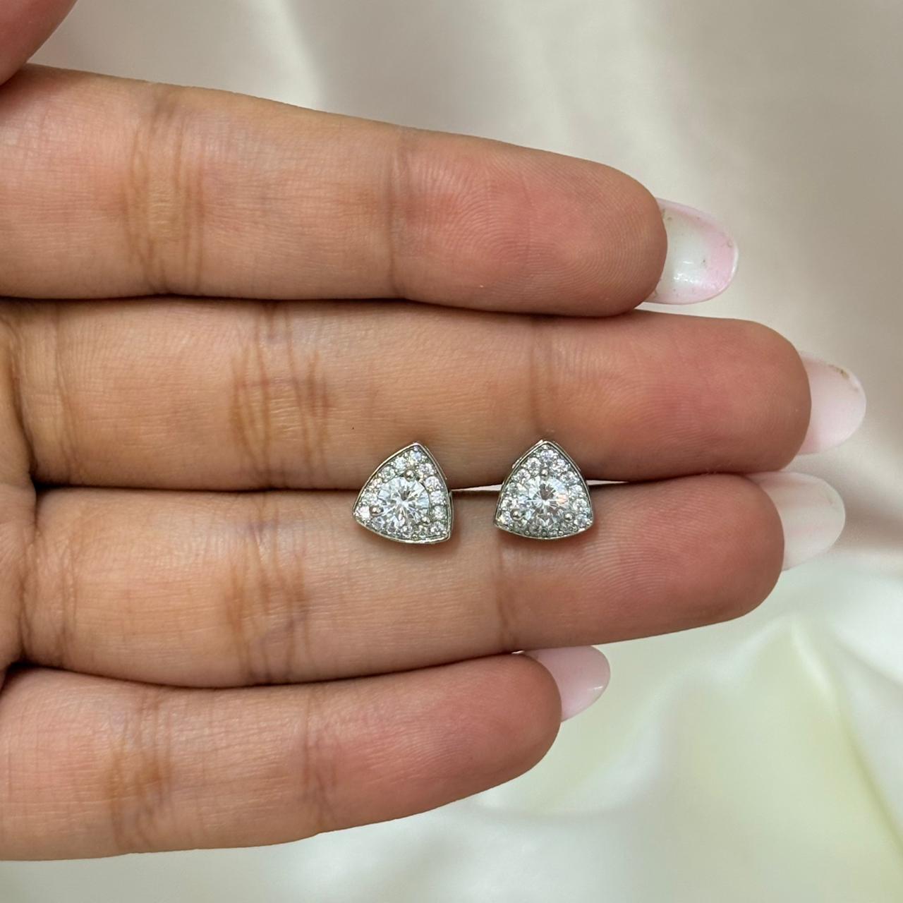 925 Silver Solitaire Stud Earrings