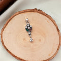Emerald and Ruby Glimmering Silver Pendant