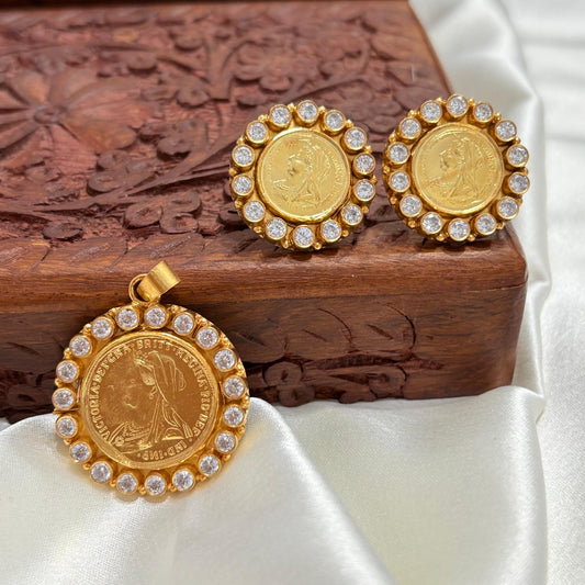 Empress Silver Coin Jewelry Set