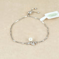 Silver Pearl Butterfly Bracelet