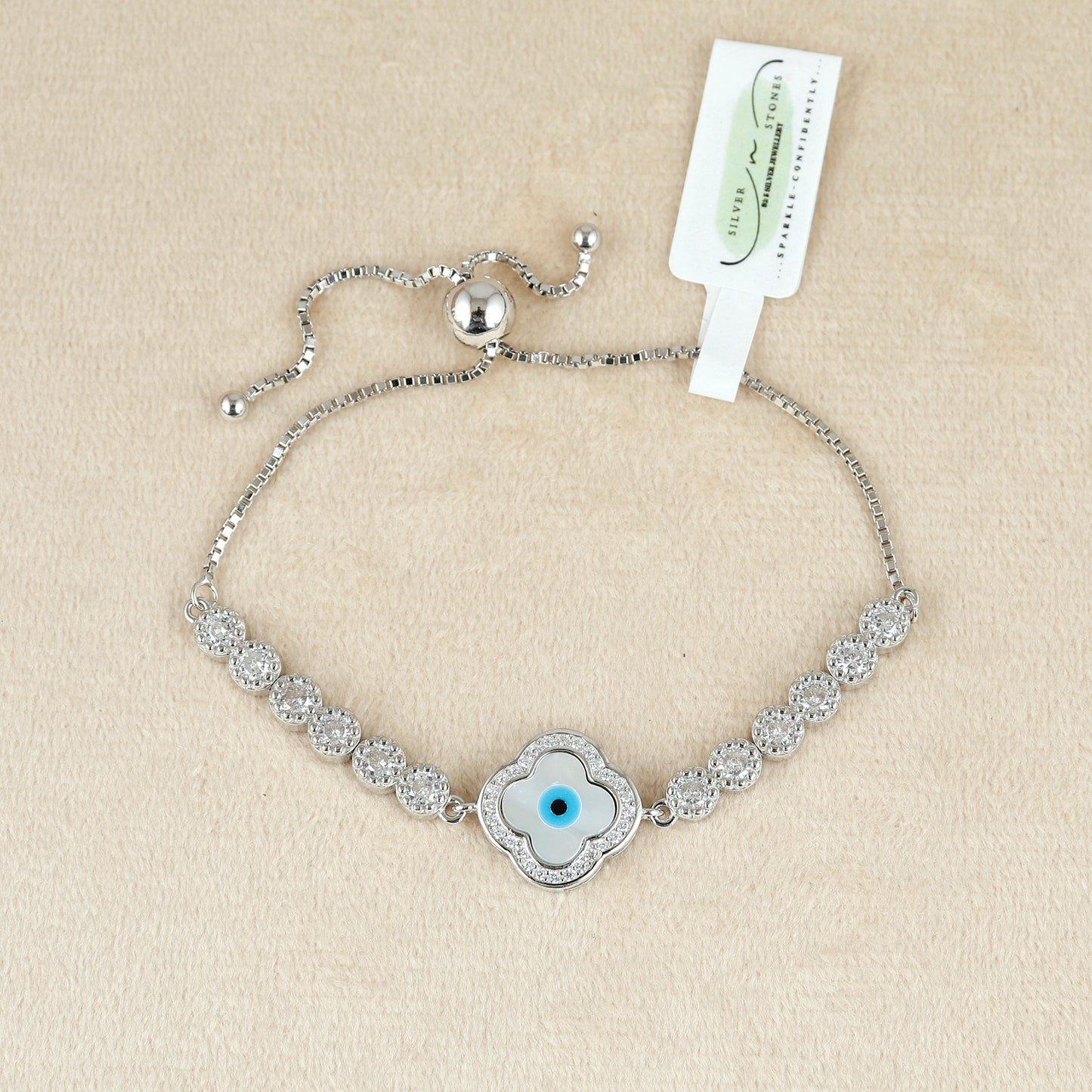 Protection Evil Eye Silver Bracelet