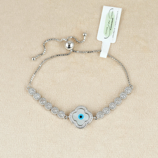 Protection Evil Eye Silver Bracelet