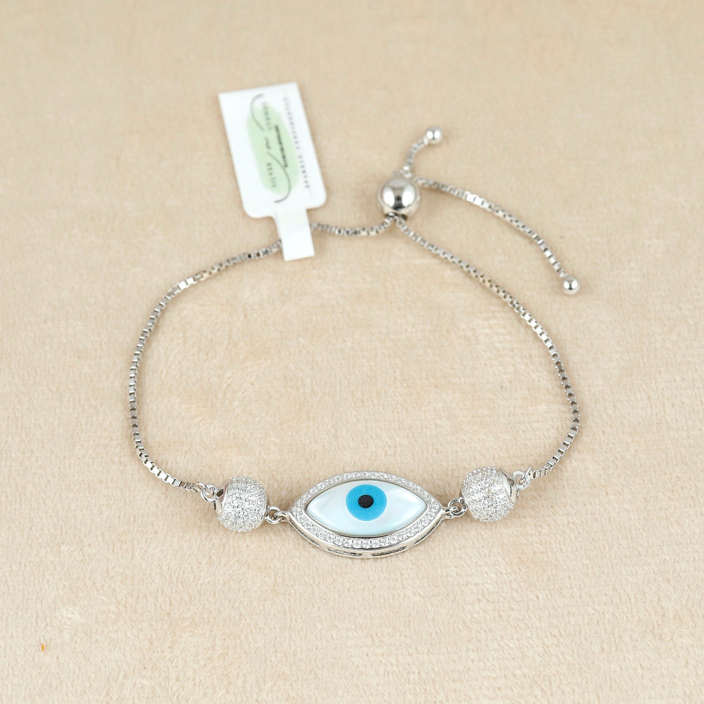 Guardian Glow Nazar Silver Bracelet