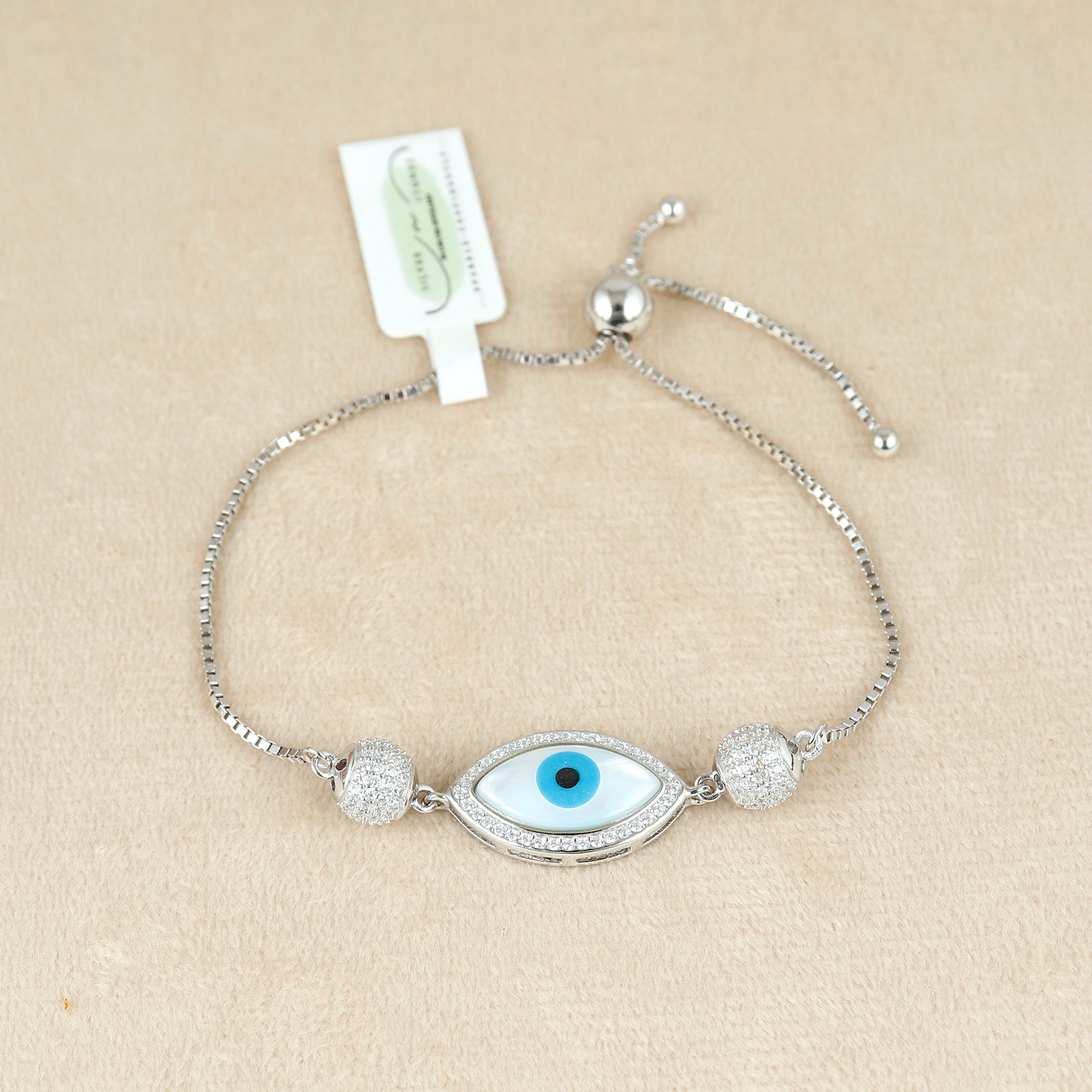 Guardian Glow Nazar Silver Bracelet