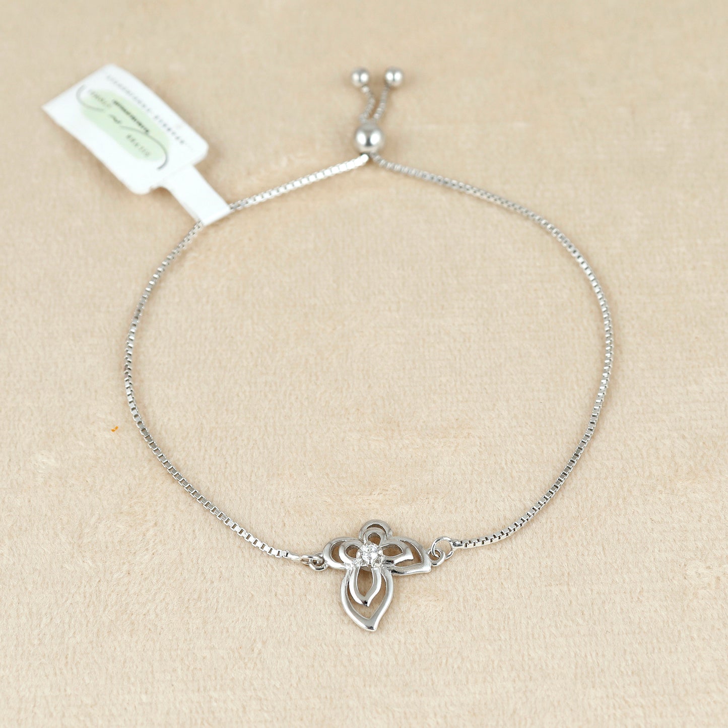 Pure Radiance Butterfly Silver Bracelet