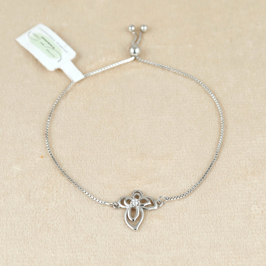 Pure Radiance Butterfly Silver Bracelet