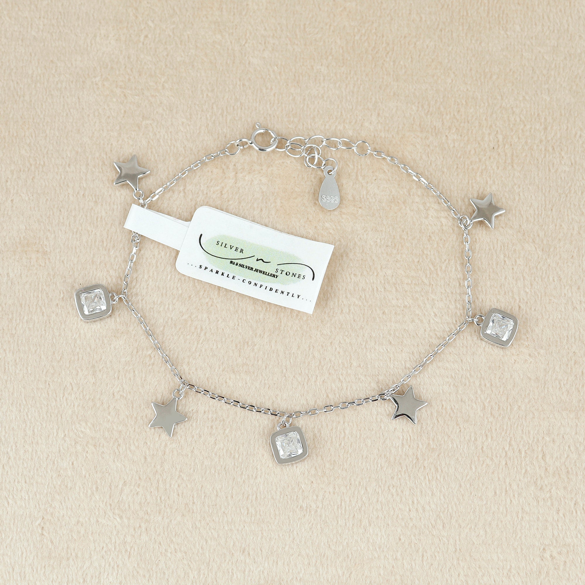 Cute Minimal Adjustable Silver Bracelet