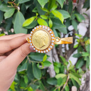 Gold Plated Silver Coin Kada
