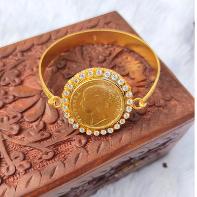 Gold Plated Silver Coin Kada