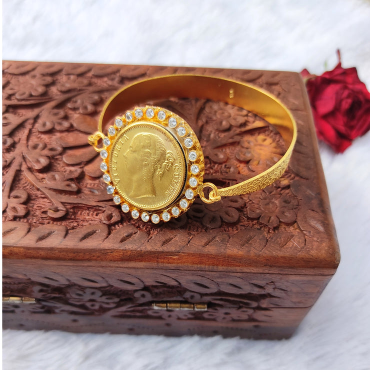 Gold Plated Silver Coin Kada