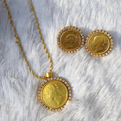 Royal Legacy Gold Plated Coin Necklace