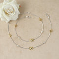 Ocean Bloom Silver Anklet
