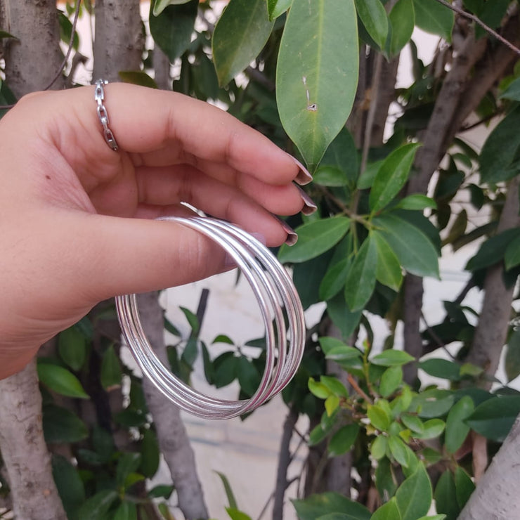 Plain Everyday Silver Bangle