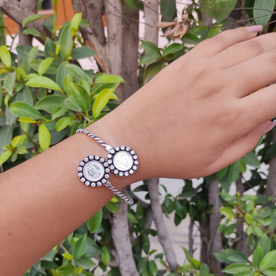 92.5 Silver Coin Bracelet