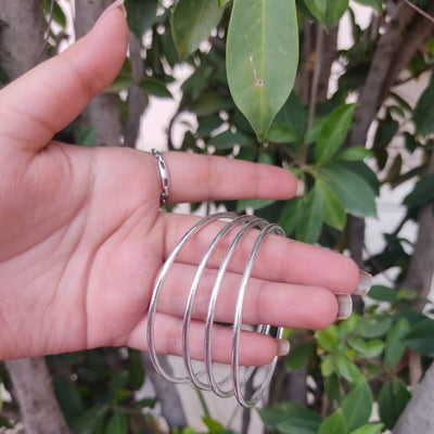 Plain Everyday Silver Bangle