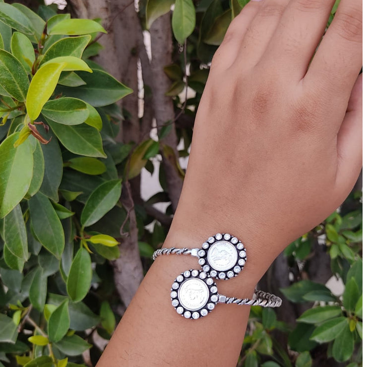 92.5 Silver Coin Bracelet
